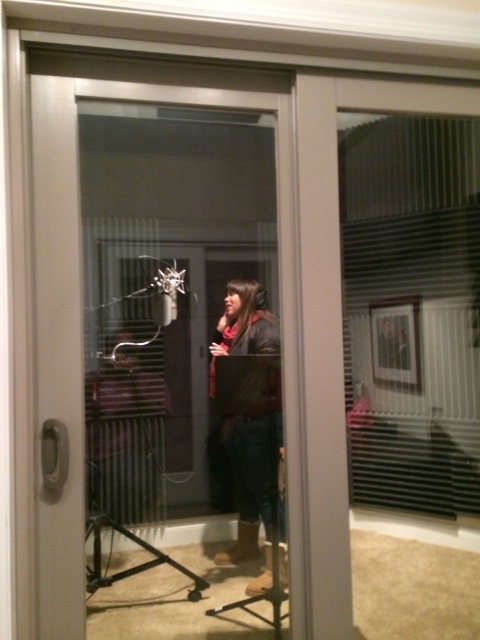 Brianna in Sound Booth