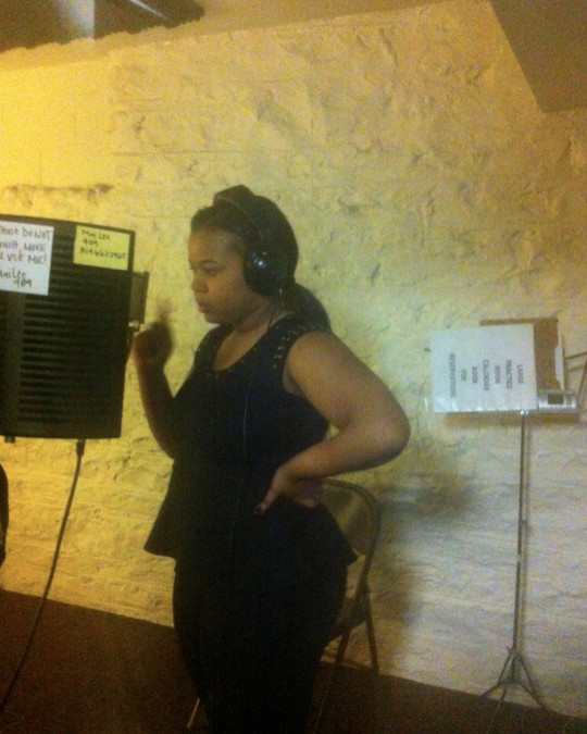 Brianna Practicing for New Song in West County Studio